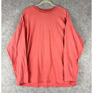 Vintage Banana Republic Shirt Mens Large Pink Crew Neck Long Sleeve USA Made 80s